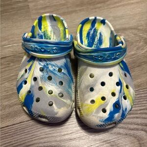 CROCS Kids' Blue and Yellow Water Shoes